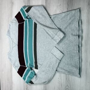 Mossimo Thermal Striped Long Sleeve Shirt Men’s L Y2K Color Block Skate Grunge